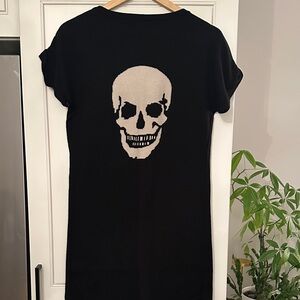 Skull Cashmere Black and White Dress